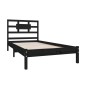 Giroletto Nero in Legno Massello 90x190 cm 3FT Single Giroletto Nero in Legno Massello 90x190 cm 3FT Single