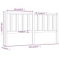 vidaXL Testiera per Letto 186x4x100 cm in Legno Massello di Pino