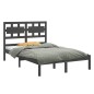 Giroletto Grigio in Legno Massello 150x200 cm 5FT King Size Giroletto Grigio in Legno Massello 150x200 cm 5FT King Size