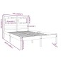 Giroletto Grigio in Legno Massello 150x200 cm 5FT King Size Giroletto Grigio in Legno Massello 150x200 cm 5FT King Size