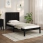 Giroletto Nero Legno Massello Pino 75x190 cm 2FT6 Small Single