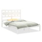 Giroletto Bianco in Legno Massello 150x200 cm 5FT King Size Giroletto Bianco in Legno Massello 150x200 cm 5FT King Size