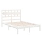 Giroletto Bianco in Legno Massello 150x200 cm 5FT King Size Giroletto Bianco in Legno Massello 150x200 cm 5FT King Size