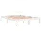 Giroletto Bianco in Legno Massello 150x200 cm 5FT King Size Giroletto Bianco in Legno Massello 150x200 cm 5FT King Size