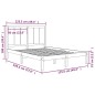 Giroletto Miele in Legno Massello 120x190 cm 4FT Small Double Giroletto Miele in Legno Massello 120x190 cm 4FT Small Double