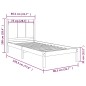 Giroletto Miele in Legno Massello 75x190 cm 2FT6 Small Single Giroletto Miele in Legno Massello 75x190 cm 2FT6 Small Single