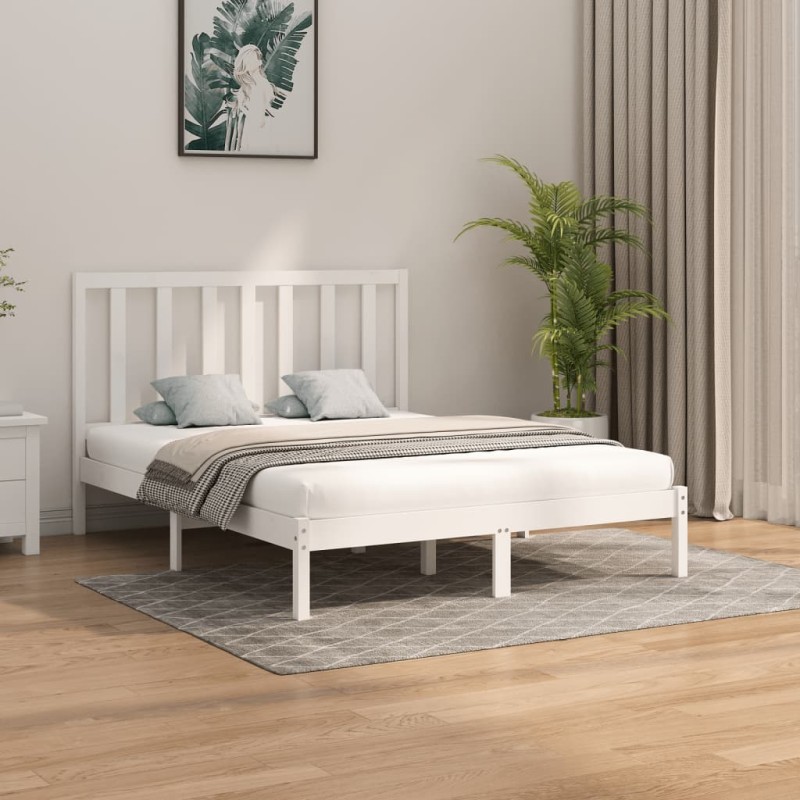 Giroletto Bianco in Legno Massello 160x200 cm Giroletto Bianco in Legno Massello 160x200 cm
