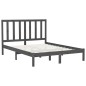 Giroletto Grigio in Legno Massello 150x200 cm 5FT King Size