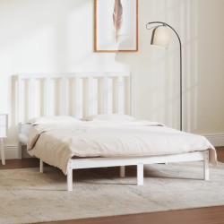 Giroletto Bianco Legno Massello di Pino 135x190 cm 4FT6 Double