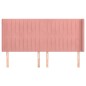 Testiera ad Orecchio Rosa 163x16x118/128 cm in Velluto Testiera ad Orecchio Rosa 163x16x118/128 cm in Velluto