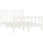 Giroletto Bianco in Legno Massello 150x200 cm 5FT King Size Giroletto Bianco in Legno Massello 150x200 cm 5FT King Size