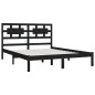 Giroletto Nero Legno Massello di Pino 180x200 cm 6FT Super King