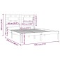 Giroletto Nero Legno Massello di Pino 180x200 cm 6FT Super King