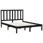Giroletto Nero in Legno Massello 150x200 cm 5FT King Size Giroletto Nero in Legno Massello 150x200 cm 5FT King Size