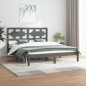 Giroletto Grigio Legno Massello Pino 180x200 cm 6FT Super King Giroletto Grigio Legno Massello Pino 180x200 cm 6FT Super King