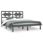 Giroletto Grigio Legno Massello Pino 180x200 cm 6FT Super King Giroletto Grigio Legno Massello Pino 180x200 cm 6FT Super King