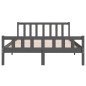 Giroletto Grigio in Legno Massello 135x190 cm 4FT6 Double Giroletto Grigio in Legno Massello 135x190 cm 4FT6 Double
