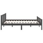 Giroletto Grigio in Legno Massello 135x190 cm 4FT6 Double Giroletto Grigio in Legno Massello 135x190 cm 4FT6 Double