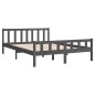 Giroletto Grigio in Legno Massello 150x200 cm 5FT King Size Giroletto Grigio in Legno Massello 150x200 cm 5FT King Size