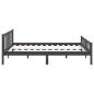 Giroletto Grigio in Legno Massello 150x200 cm 5FT King Size Giroletto Grigio in Legno Massello 150x200 cm 5FT King Size
