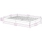 Giroletto Bianco in Legno Massello 150x200 cm 5FT King Size