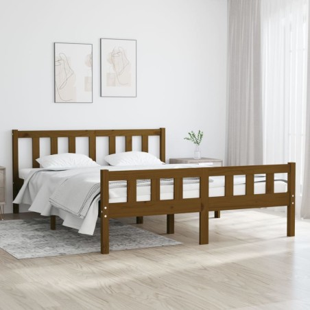 Giroletto Miele in Legno Massello 135x190 cm 4FT6 Double