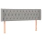Testiera ad Orecchio Grigio Chiaro 147x16x78/88 cm in Tessuto Testiera ad Orecchio Grigio Chiaro 147x16x78/88 cm in Tessuto