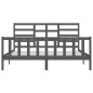 Giroletto Grigio in Legno Massello 180x200 cm 6FT Super King Giroletto Grigio in Legno Massello 180x200 cm 6FT Super King