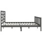 Giroletto Grigio in Legno Massello 180x200 cm 6FT Super King Giroletto Grigio in Legno Massello 180x200 cm 6FT Super King