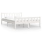 Giroletto Bianco in Legno Massello 120x190 cm 4FT Small Double