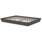 Giroletto Grigio in Legno Massello 150x200 cm 5FT King Size Giroletto Grigio in Legno Massello 150x200 cm 5FT King Size