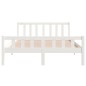 Giroletto Bianco in Legno Massello 135x190 cm 4FT6 Double Giroletto Bianco in Legno Massello 135x190 cm 4FT6 Double
