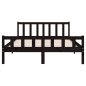 Giroletto Nero in Legno Massello 150x200 cm 5FT King Size Giroletto Nero in Legno Massello 150x200 cm 5FT King Size