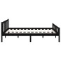 Giroletto Nero in Legno Massello 150x200 cm 5FT King Size Giroletto Nero in Legno Massello 150x200 cm 5FT King Size