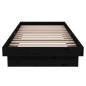Giroletto Nero in Legno Massello 75x190 cm 2FT6 Small Single Giroletto Nero in Legno Massello 75x190 cm 2FT6 Small Single