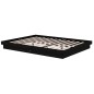 Giroletto Nero in Legno Massello 150x200 cm 5FT King Size Giroletto Nero in Legno Massello 150x200 cm 5FT King Size