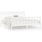 Giroletto Bianco Legno Massello Pino 180x200 cm 6FT Super King Giroletto Bianco Legno Massello Pino 180x200 cm 6FT Super King