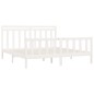 Giroletto Bianco Legno Massello Pino 180x200 cm 6FT Super King Giroletto Bianco Legno Massello Pino 180x200 cm 6FT Super King