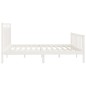 Giroletto Bianco Legno Massello Pino 180x200 cm 6FT Super King Giroletto Bianco Legno Massello Pino 180x200 cm 6FT Super King