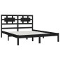 Giroletto Nero in Legno Massello Pino 150x200 cm 5FT King Size Giroletto Nero in Legno Massello Pino 150x200 cm 5FT King Size