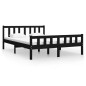Giroletto Nero in Legno Massello 120x190 cm 4FT Small Double Giroletto Nero in Legno Massello 120x190 cm 4FT Small Double