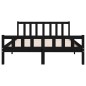 Giroletto Nero in Legno Massello 120x190 cm 4FT Small Double Giroletto Nero in Legno Massello 120x190 cm 4FT Small Double