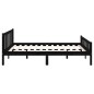 Giroletto Nero in Legno Massello 120x190 cm 4FT Small Double Giroletto Nero in Legno Massello 120x190 cm 4FT Small Double