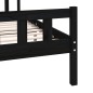 Giroletto Nero in Legno Massello 120x190 cm 4FT Small Double Giroletto Nero in Legno Massello 120x190 cm 4FT Small Double
