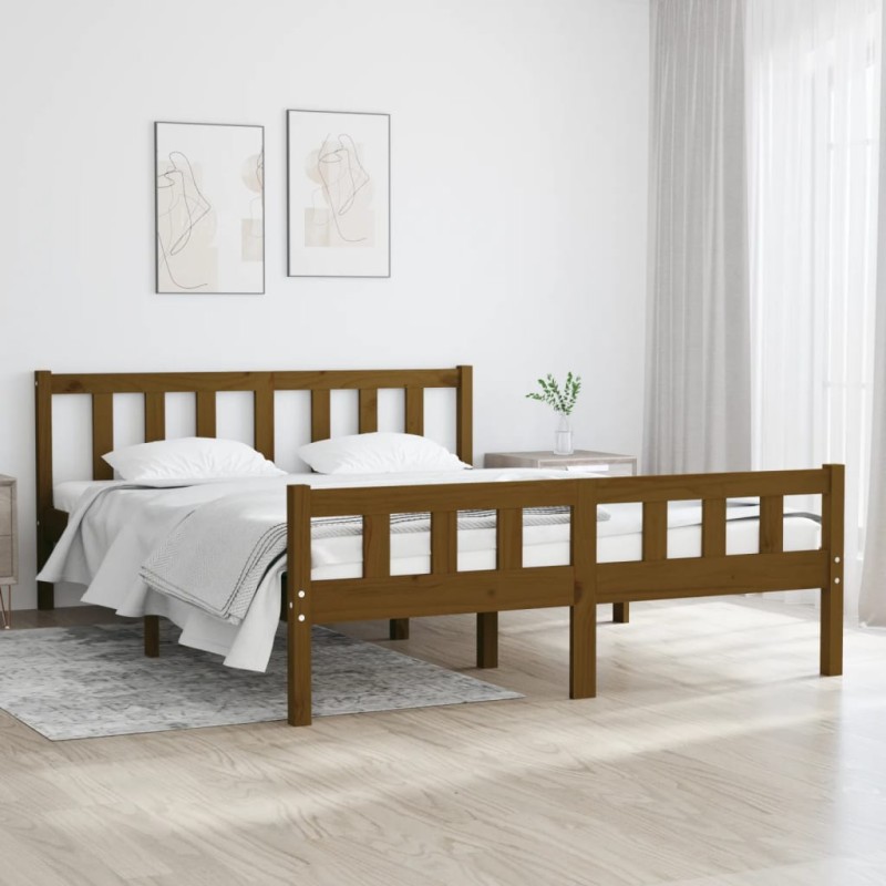 Giroletto Miele in Legno Massello 120x190 cm 4FT Small Double Giroletto Miele in Legno Massello 120x190 cm 4FT Small Double