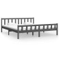 Giroletto Grigio in Legno Massello 180x200 cm 6FT Super King Giroletto Grigio in Legno Massello 180x200 cm 6FT Super King