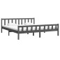 Giroletto Grigio in Legno Massello 180x200 cm 6FT Super King Giroletto Grigio in Legno Massello 180x200 cm 6FT Super King