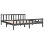 Giroletto Grigio in Legno Massello 180x200 cm 6FT Super King Giroletto Grigio in Legno Massello 180x200 cm 6FT Super King