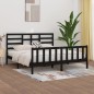 Giroletto Nero in Legno Massello 180x200 cm 6FT Super King Giroletto Nero in Legno Massello 180x200 cm 6FT Super King