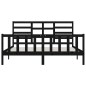 Giroletto Nero in Legno Massello 180x200 cm 6FT Super King Giroletto Nero in Legno Massello 180x200 cm 6FT Super King